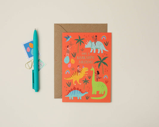 Dinosaur Birthday Card | Kids Card | Childrens Card