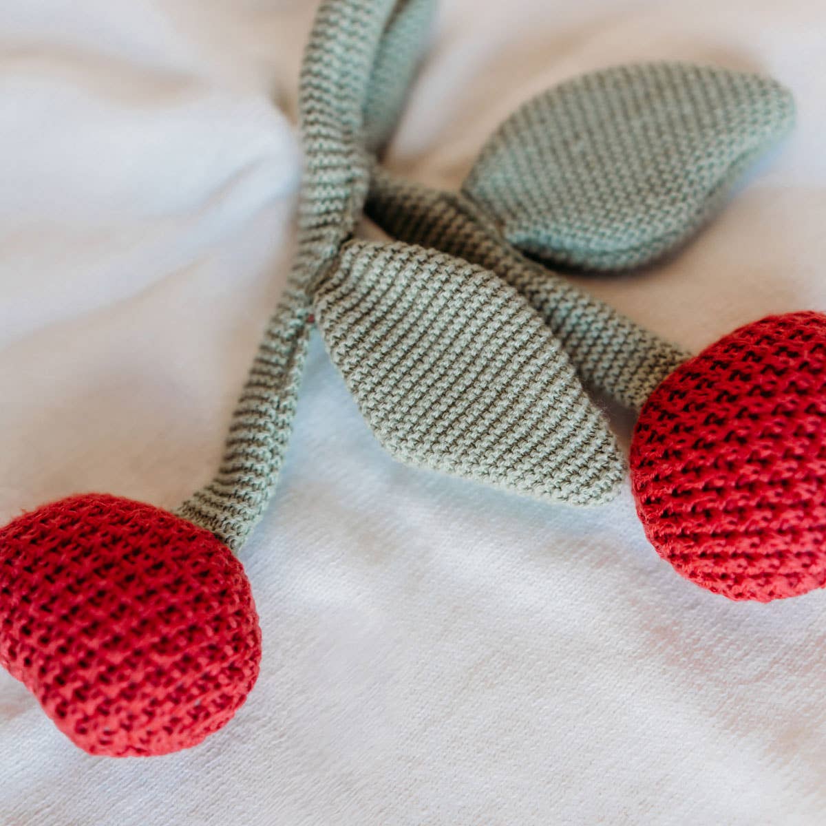 Cherry - Organic Baby Lovey Security Blanket