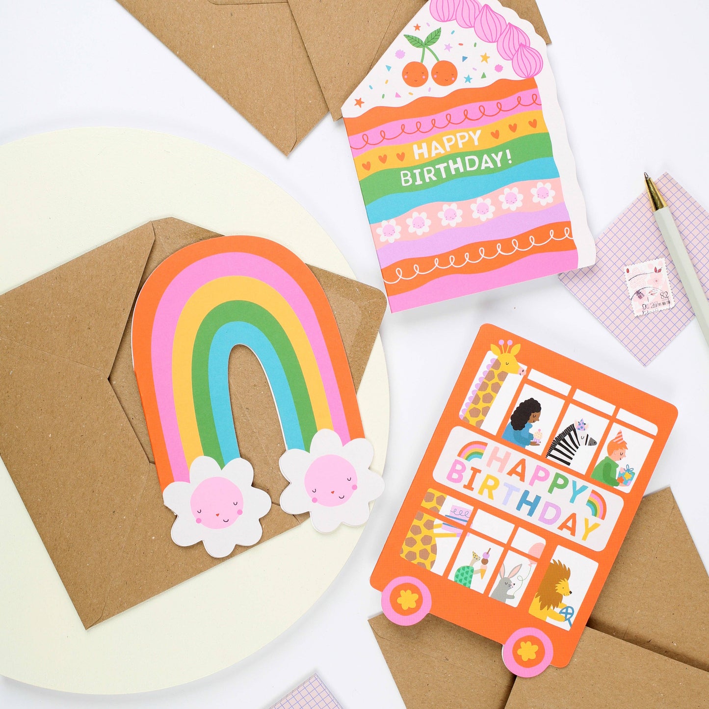 Birthday Bus Card  | Red Bus Kid's Birthday Card