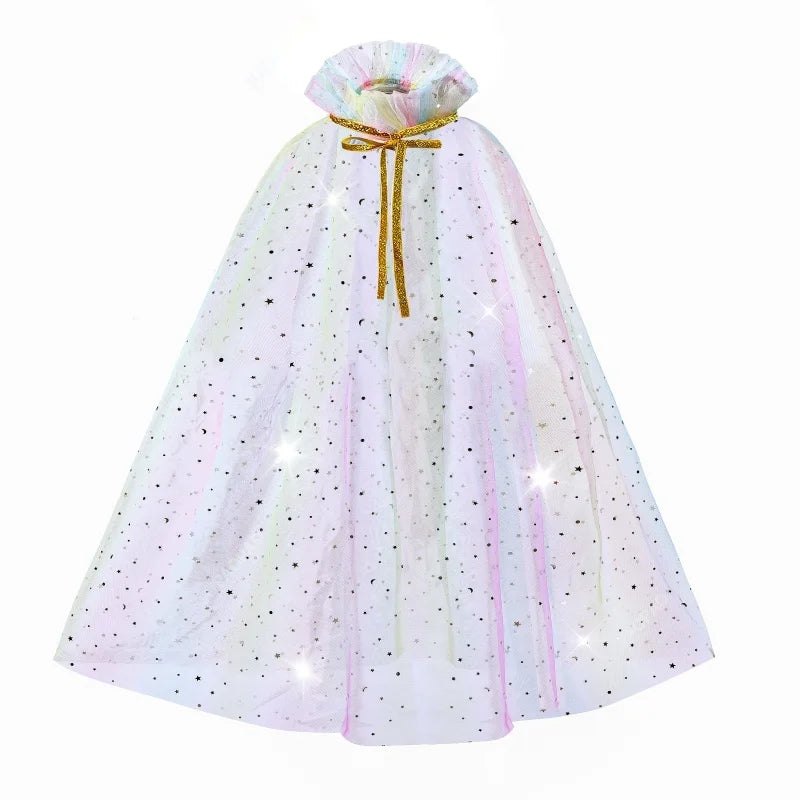 Lighted Pastel Rainbow Sparkle Cape