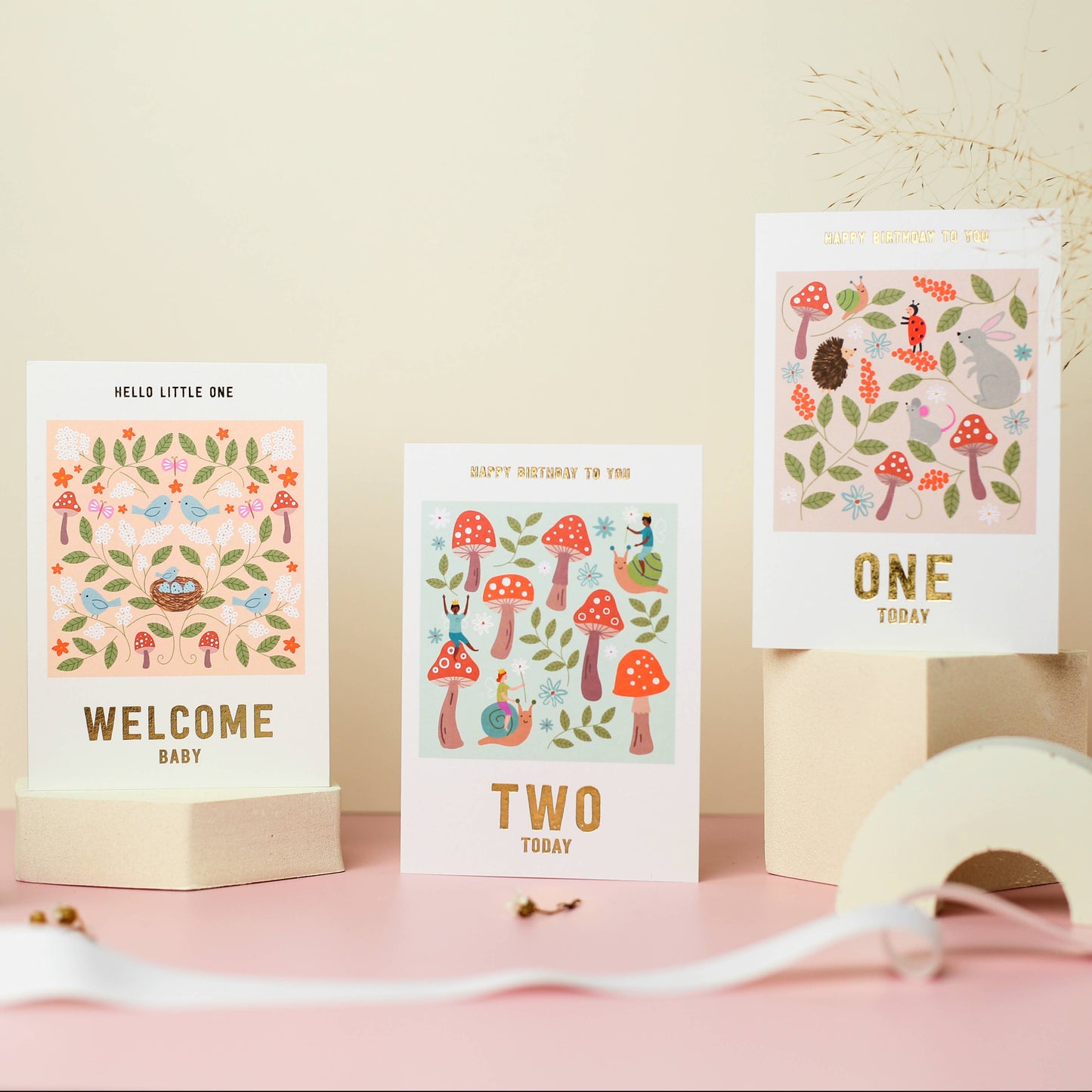 Welcome Baby Nest Card | New Baby Card | New Parent Card