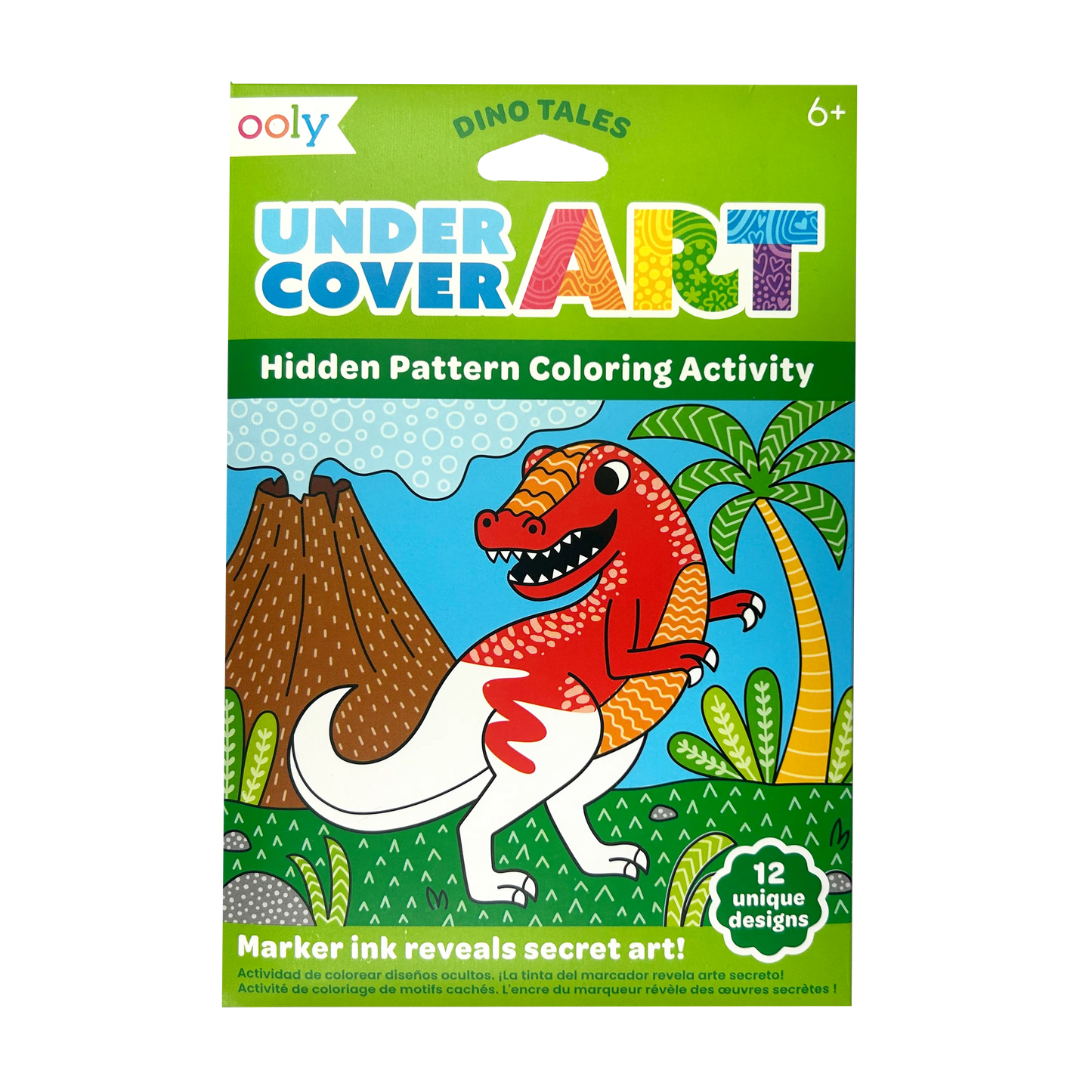 Undercover Art Hidden Pattern Coloring Activity-Dino Tales