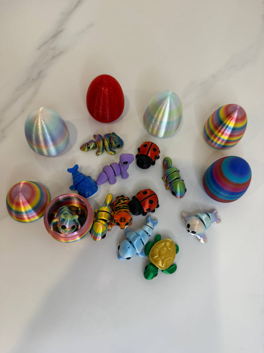 Baby 3D Printed Mystery Eggs with Adorable Animals Inside