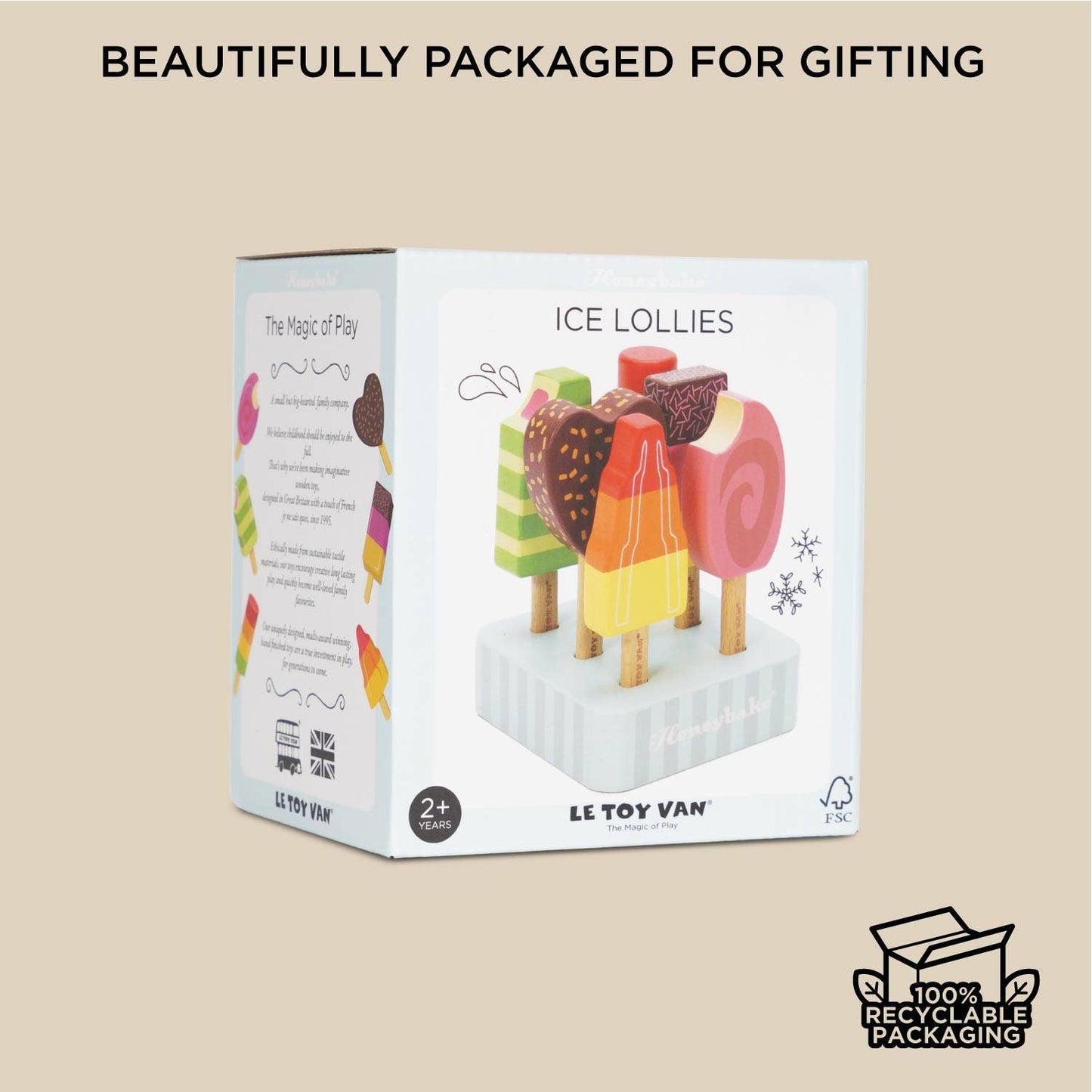 Wooden Ice Lollies Popsicles
