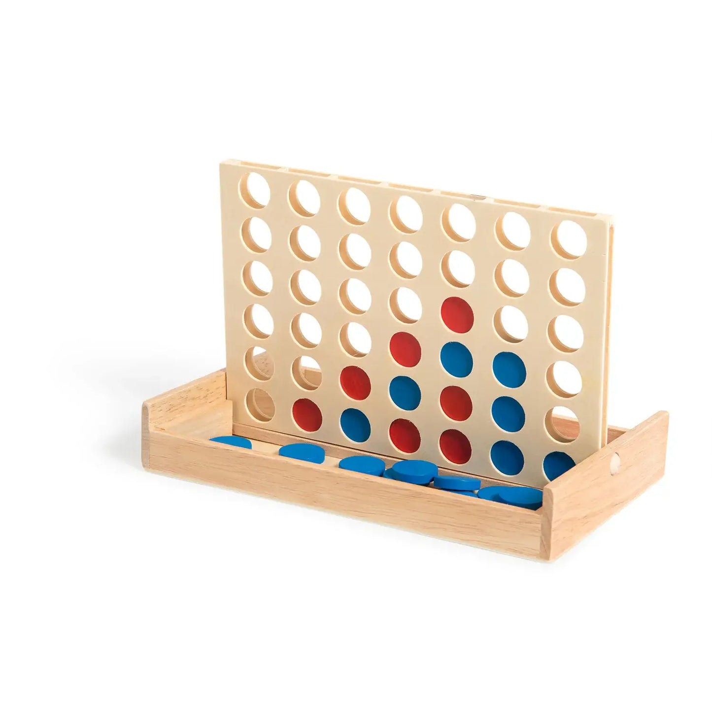 “4 in a Row” Wooden Board Game Recreational Toy