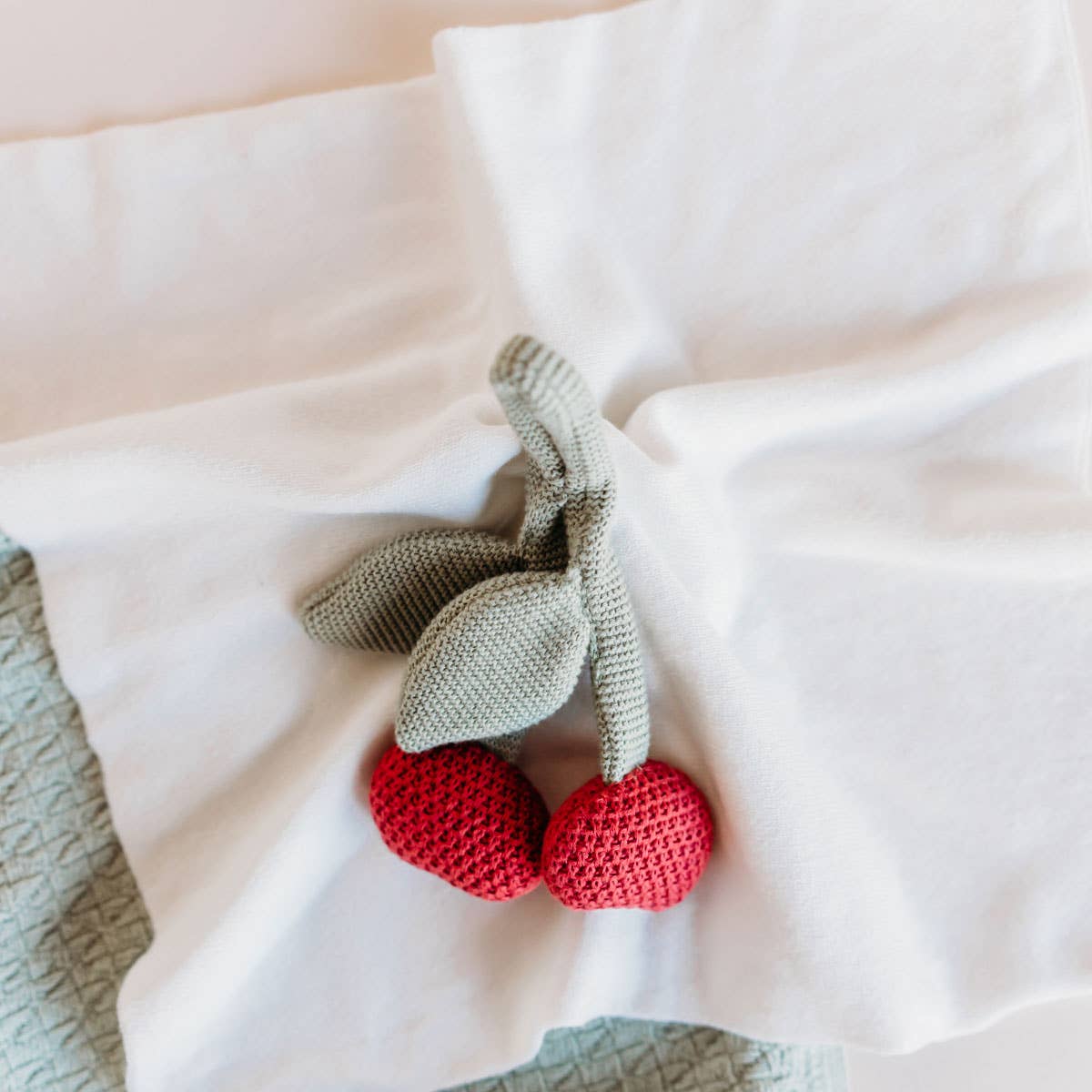 Cherry - Organic Baby Lovey Security Blanket