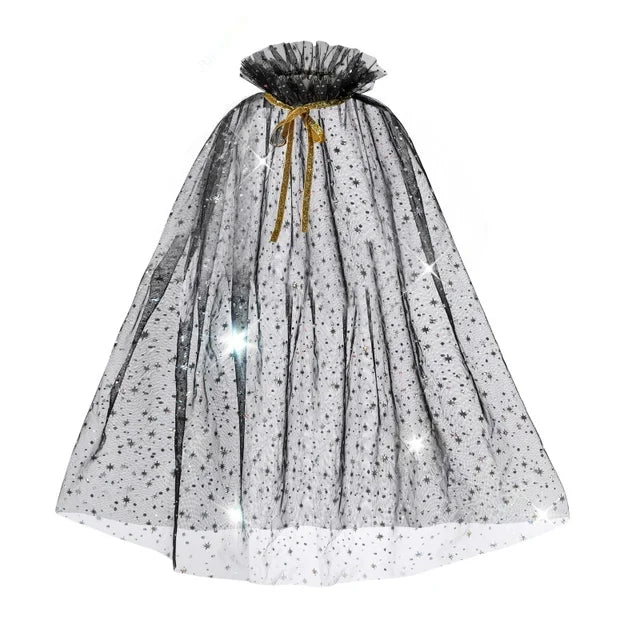 Lighted Black Sparkle Cape