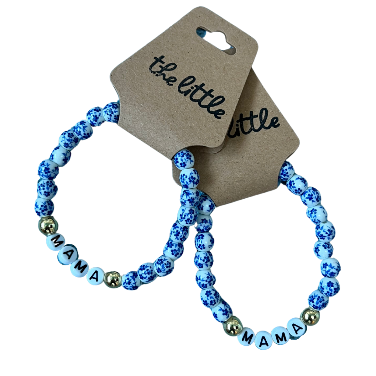 Blue Porcelain "Mama" Bracelet