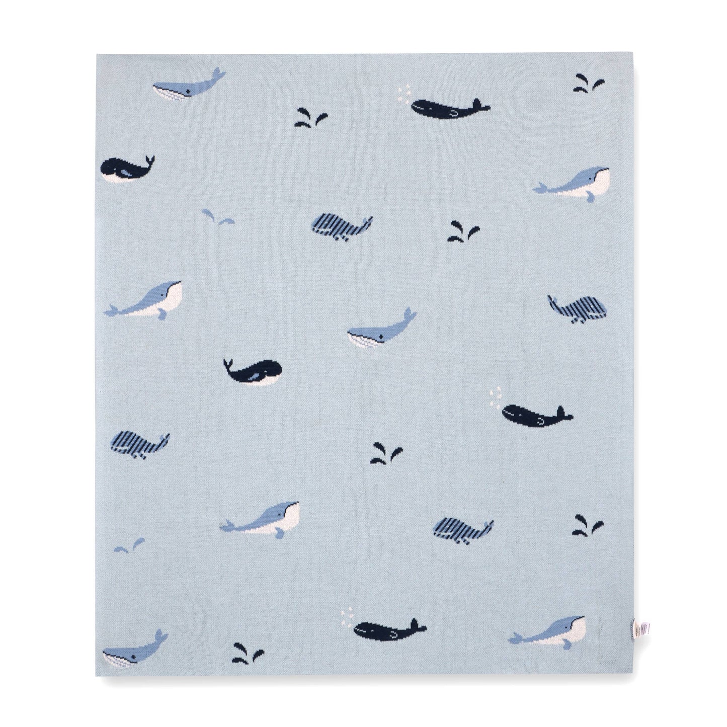 Whales - Organic Cotton Jacquard Sweater Knit Baby Blankets