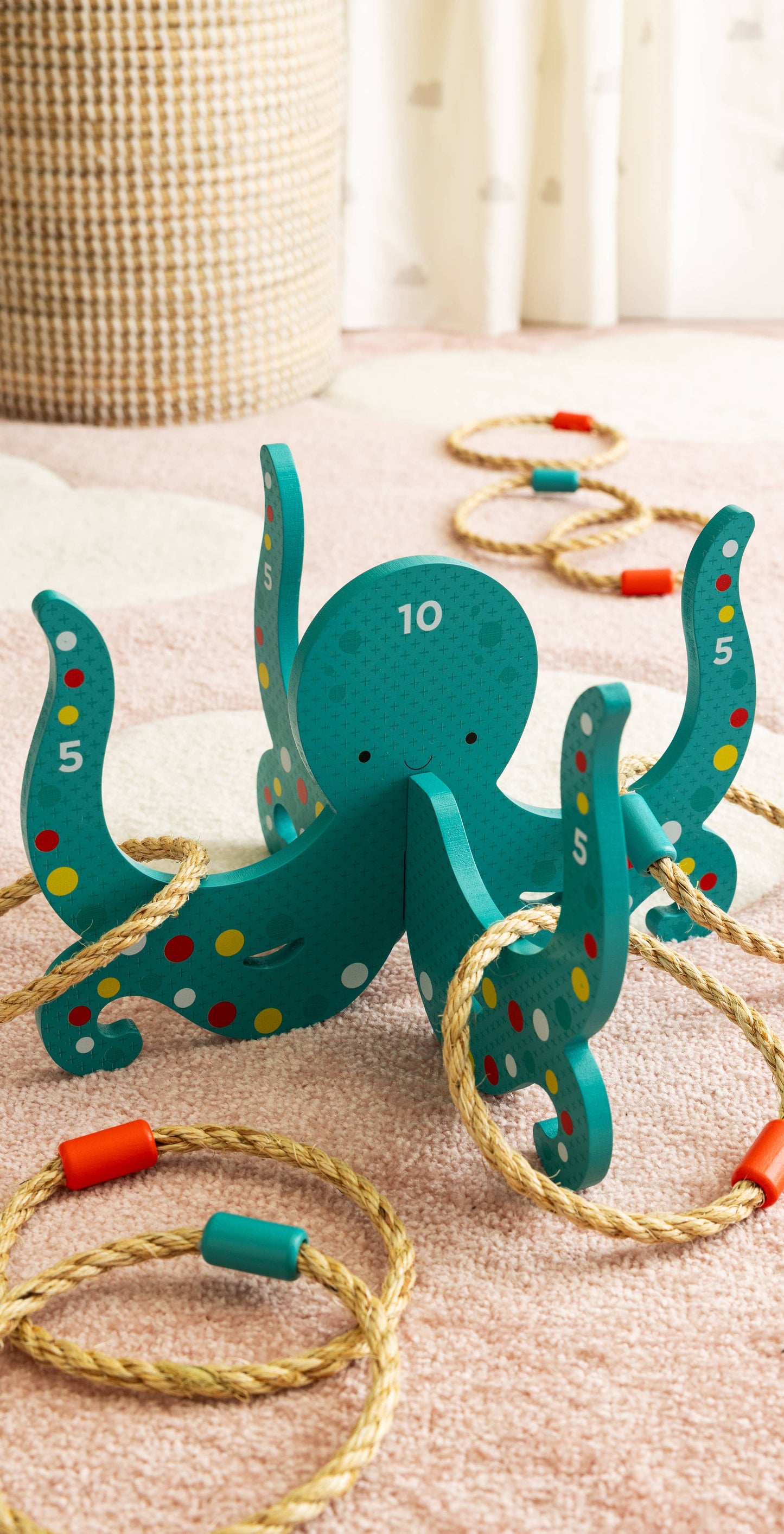 Happy Octopus Wooden Hoopla