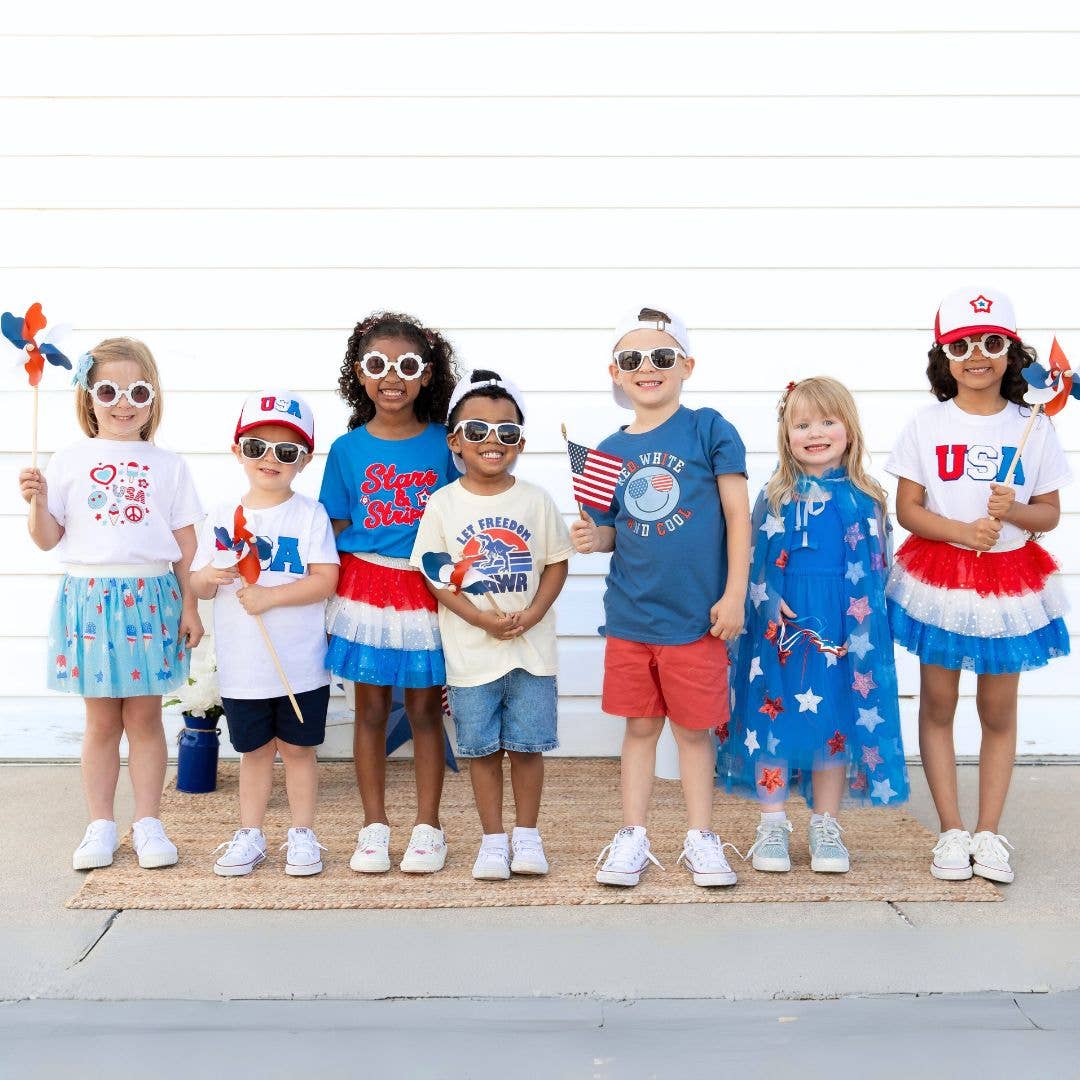 Patriotic Star Cape - Dress Up Cape - Kids 4th of July Cape