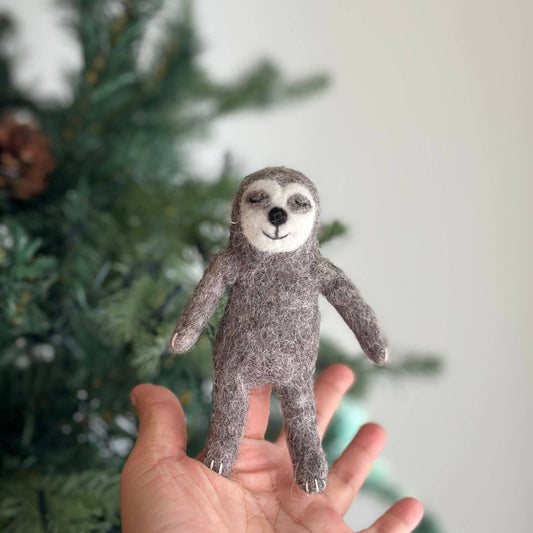 Felt Sleepy Sloth Finger Puppet