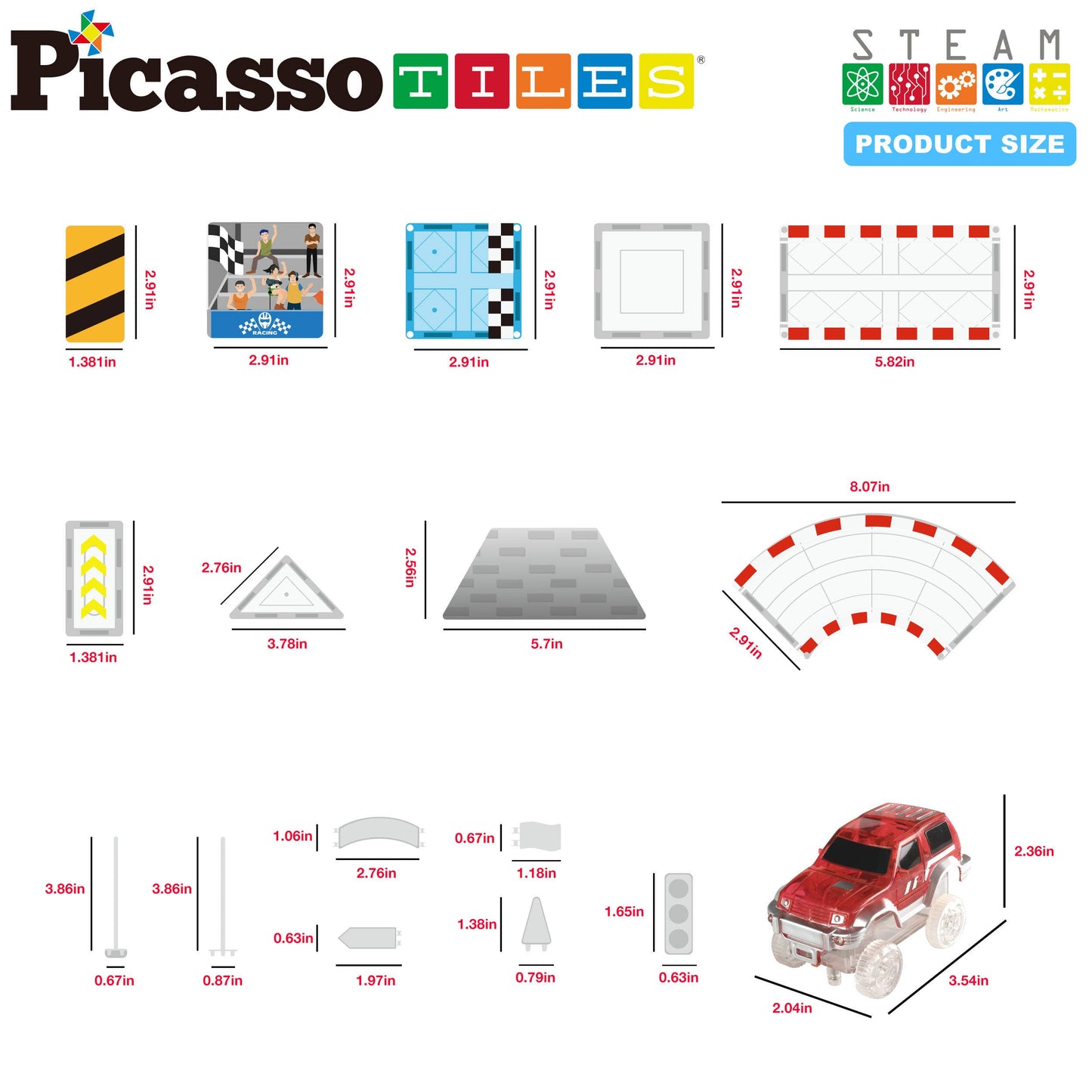 Magnetic Stadium Race Track with 2 Trucks