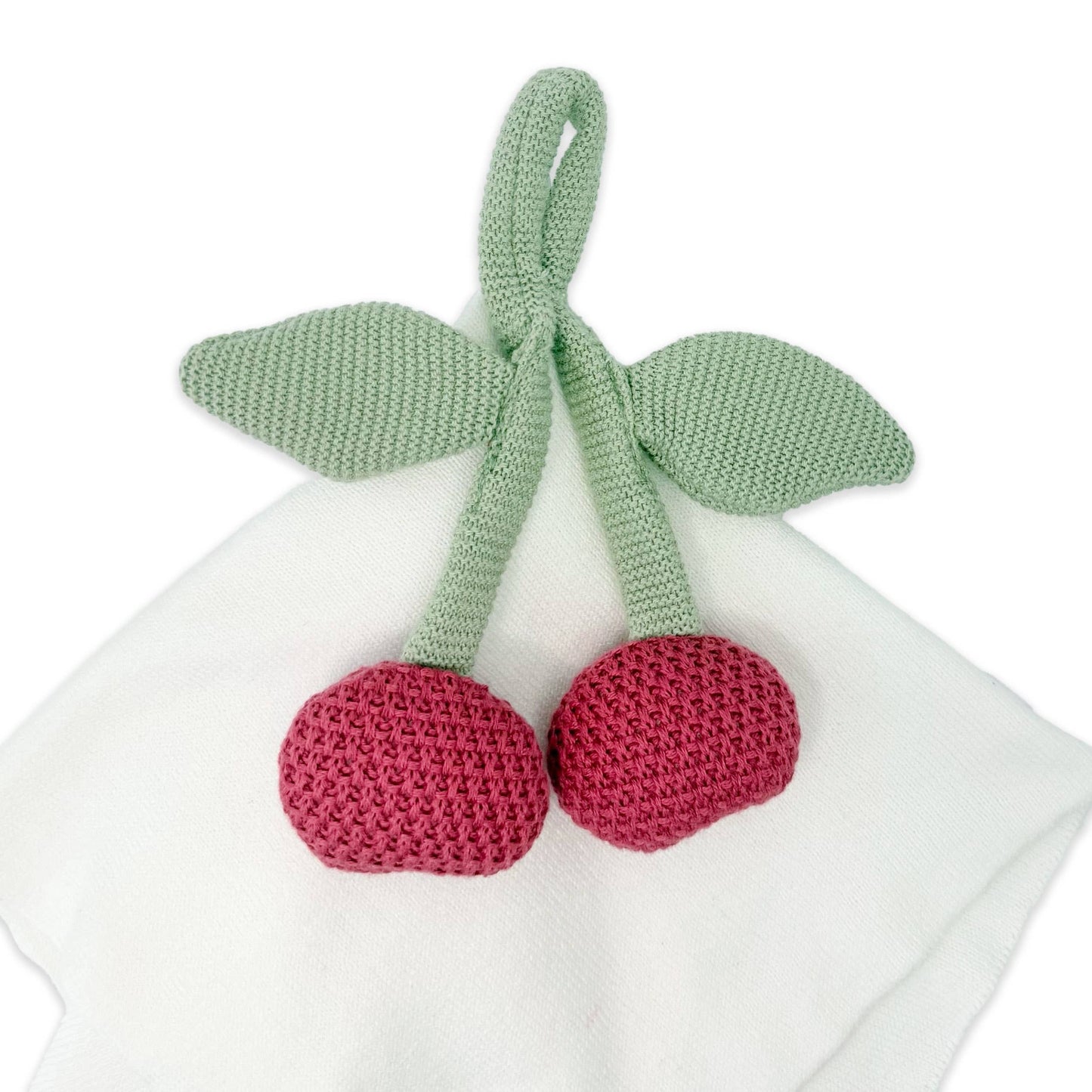 Cherry - Organic Baby Lovey Security Blanket