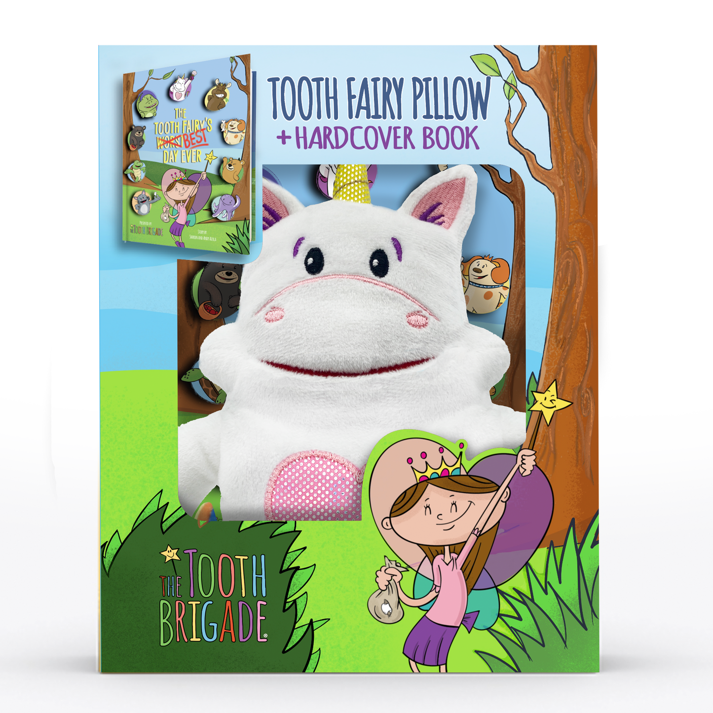 Sprinkles Unicorn Tooth Fairy Pillow & Book Gift Set