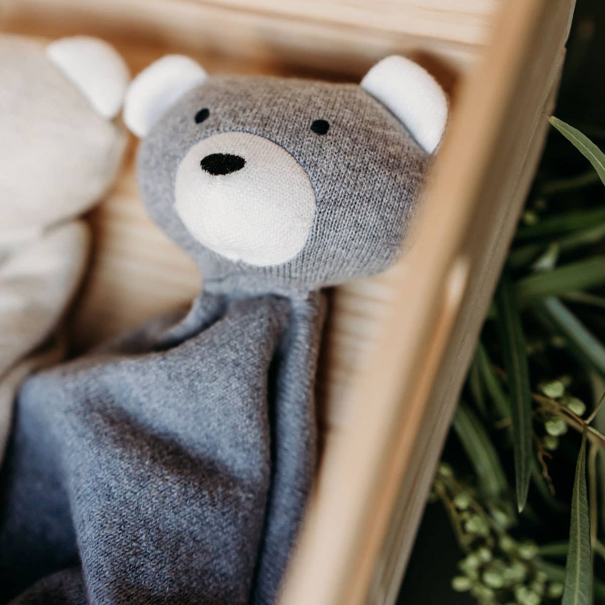 Bear - Organic Baby Lovey Security Blanket Cuddle Cloth