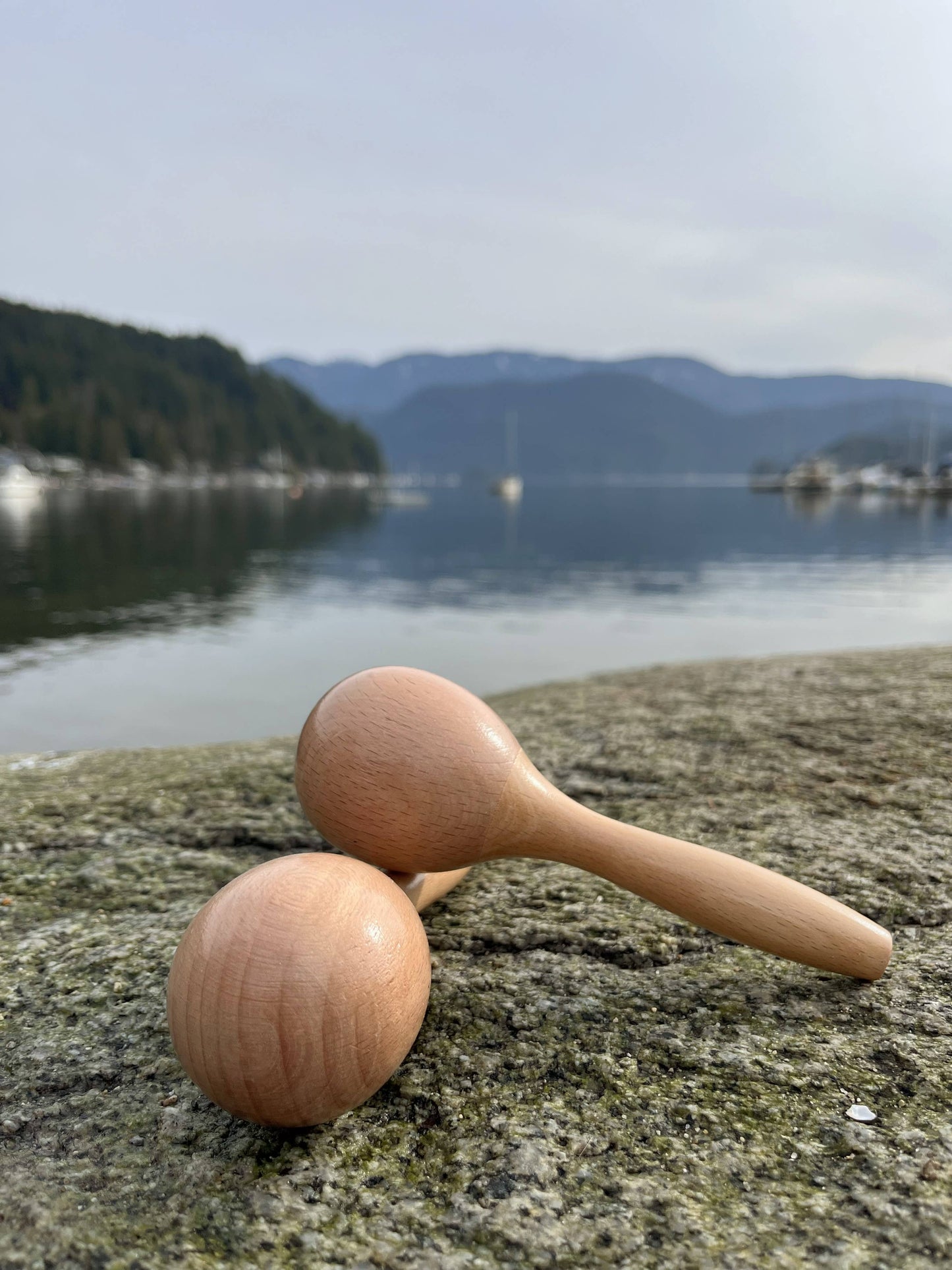 Handmade Wooden Maracas for Kids Musical Toy Baby Rattle