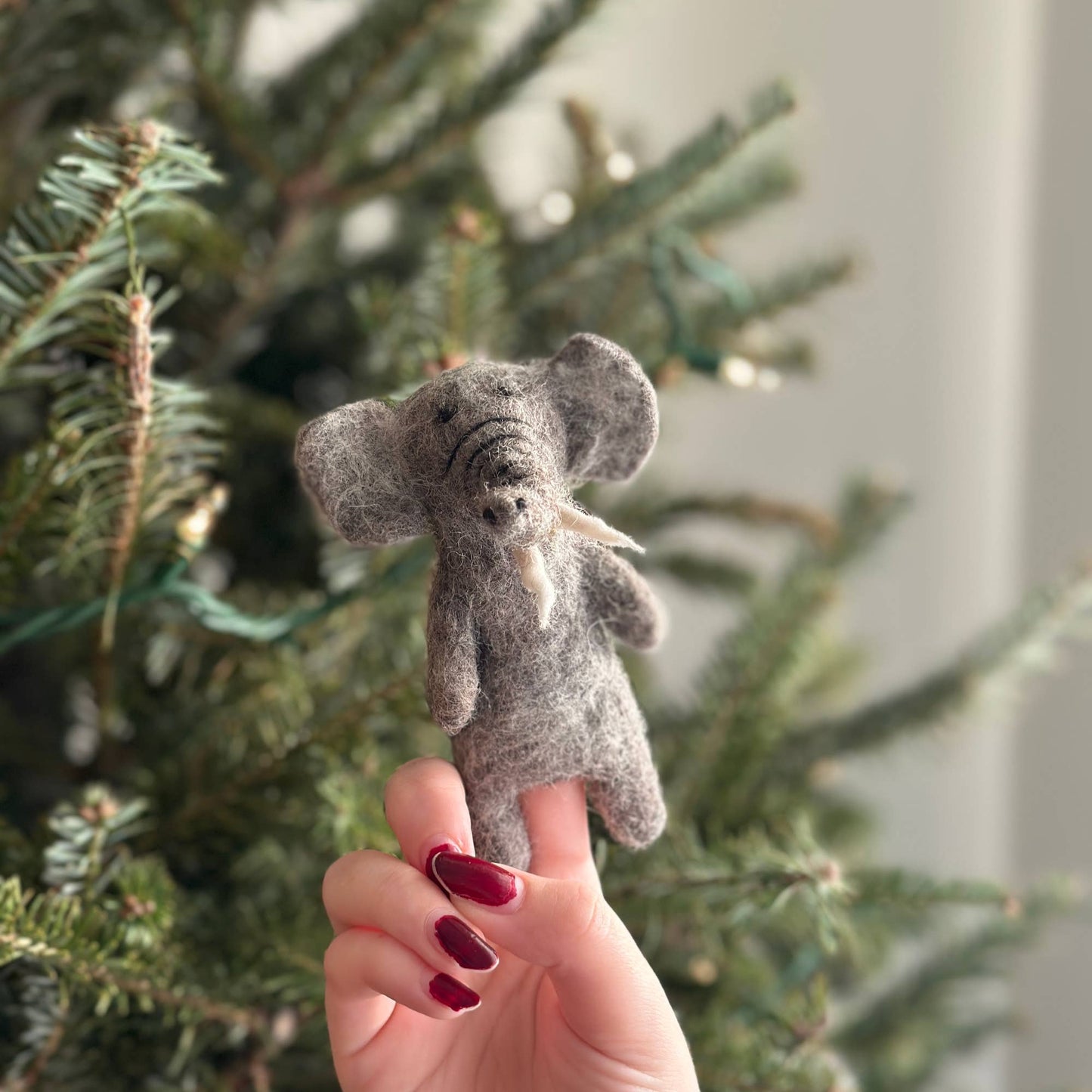 Felt Elephant Finger Puppet