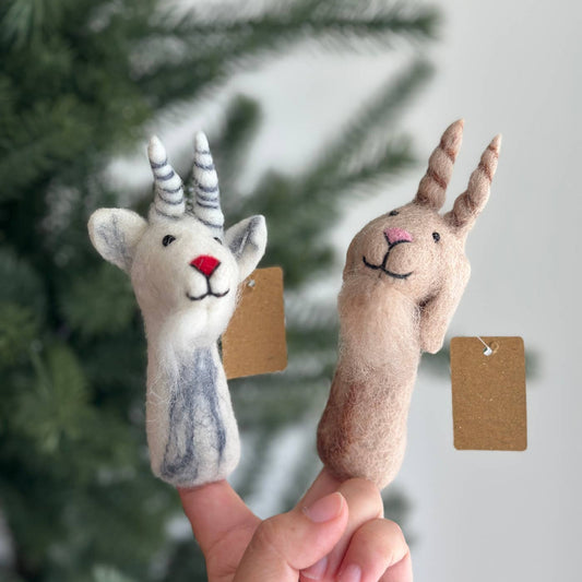 Felt Goat Finger Puppet