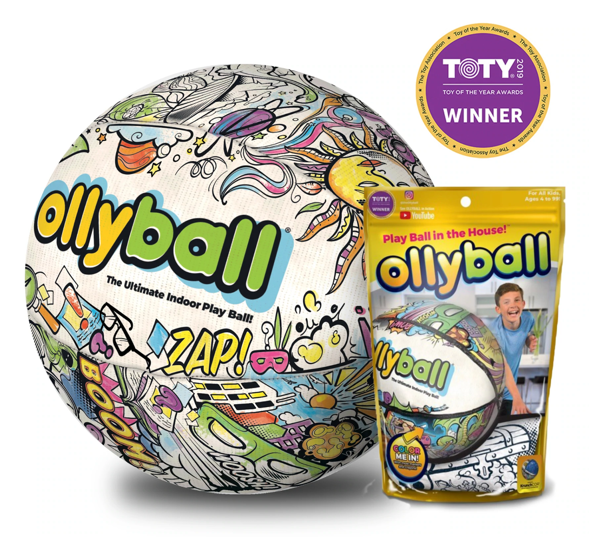 Ollyball ® Full-Force Indoor Play™ - WINNER of a Toy of the Year!