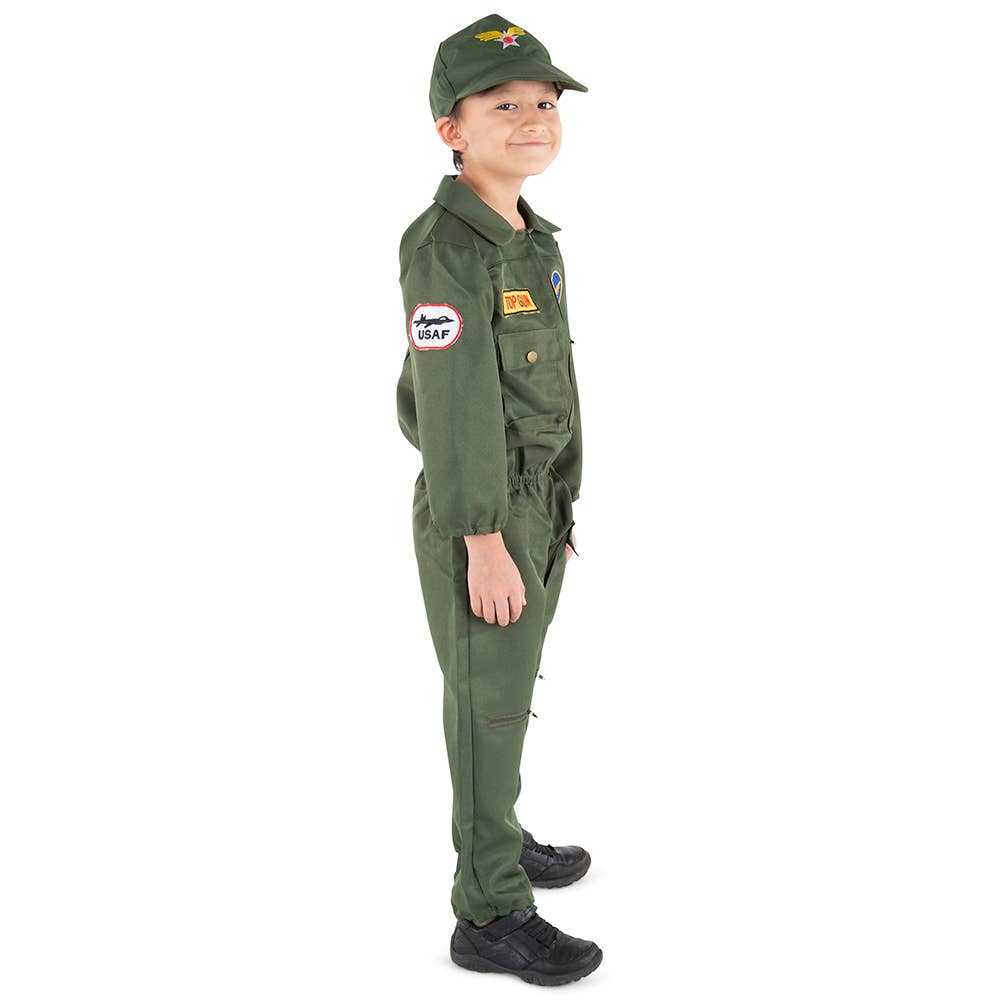 Air Force Pilot Costume - Kids: M (8-10)