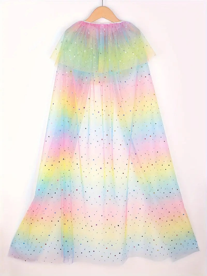 Rainbow Sparkle Cape - Extra Long