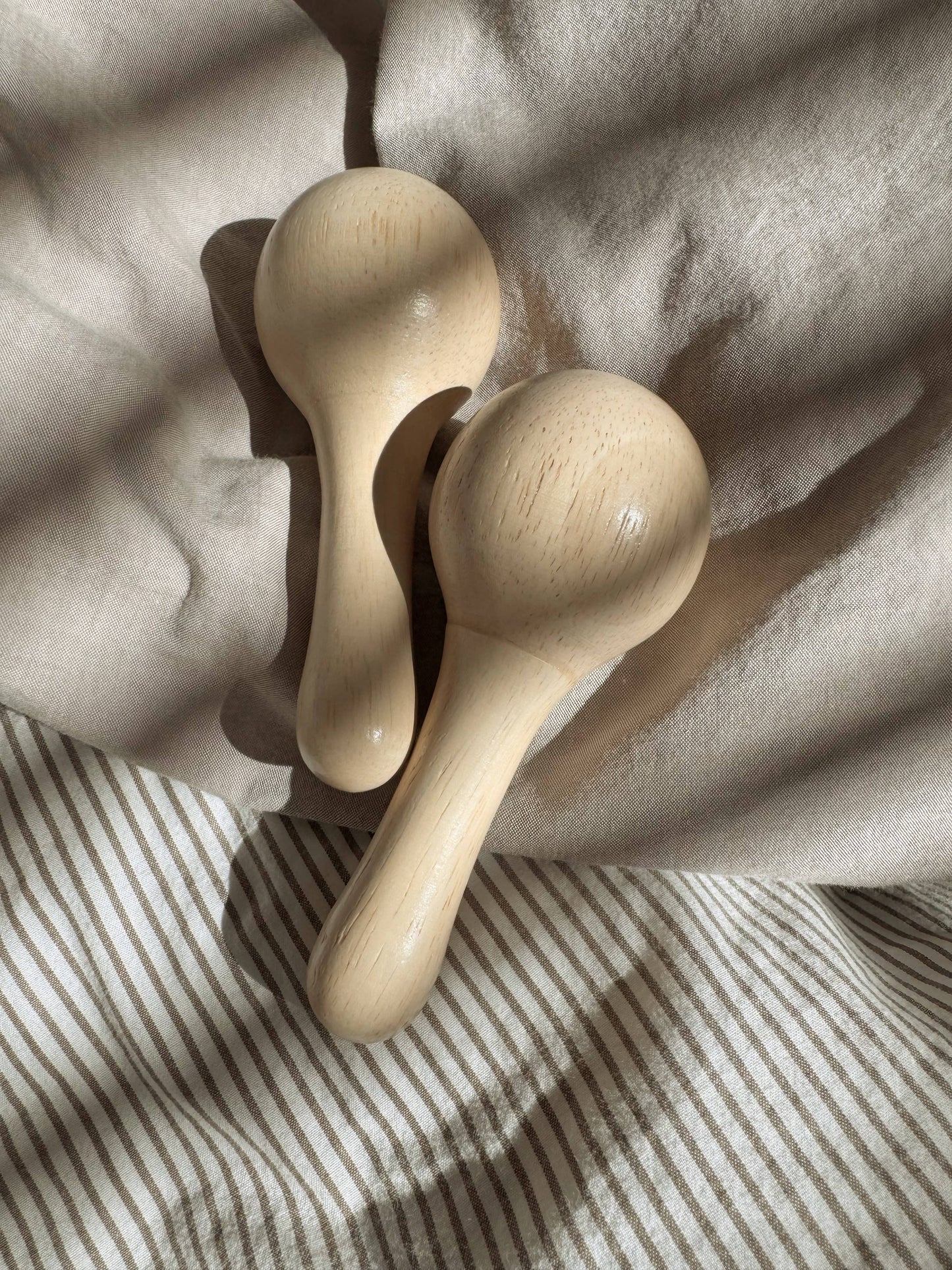 Handmade Petit Baby Wooden Maracas (Set of 2)