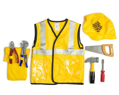 Construction Worker  Role Play Dress Up Costume Set