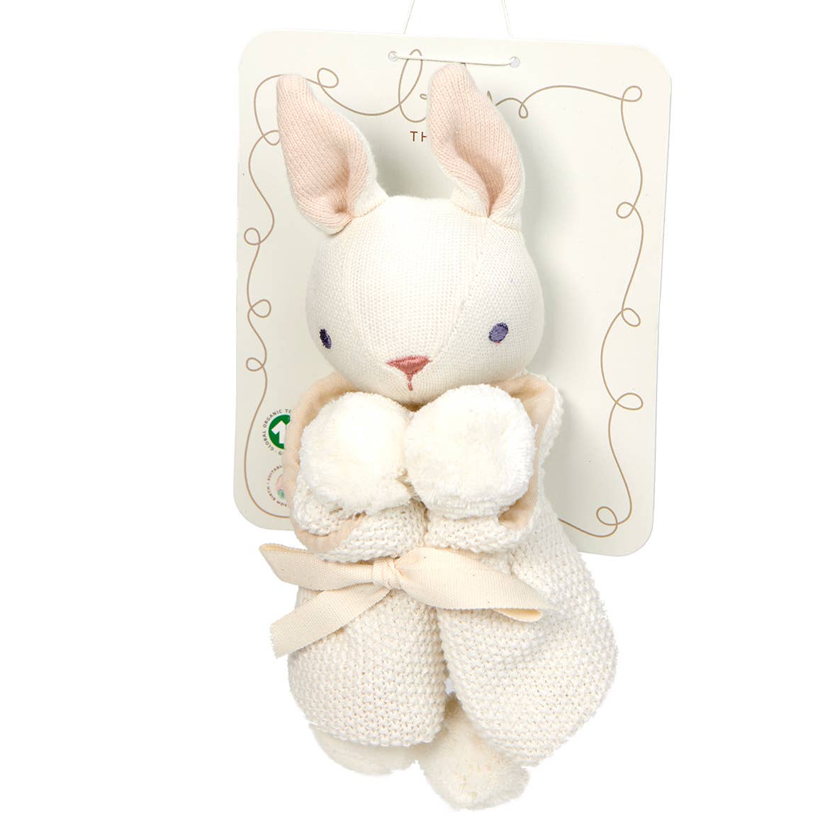 Baby Threads cream bunny comforter