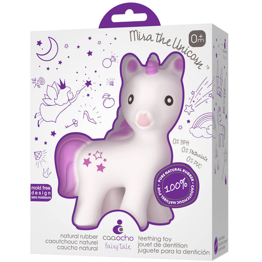 Natural Rubber Teether Unicorn, Non-Toxic, Mold-free Design