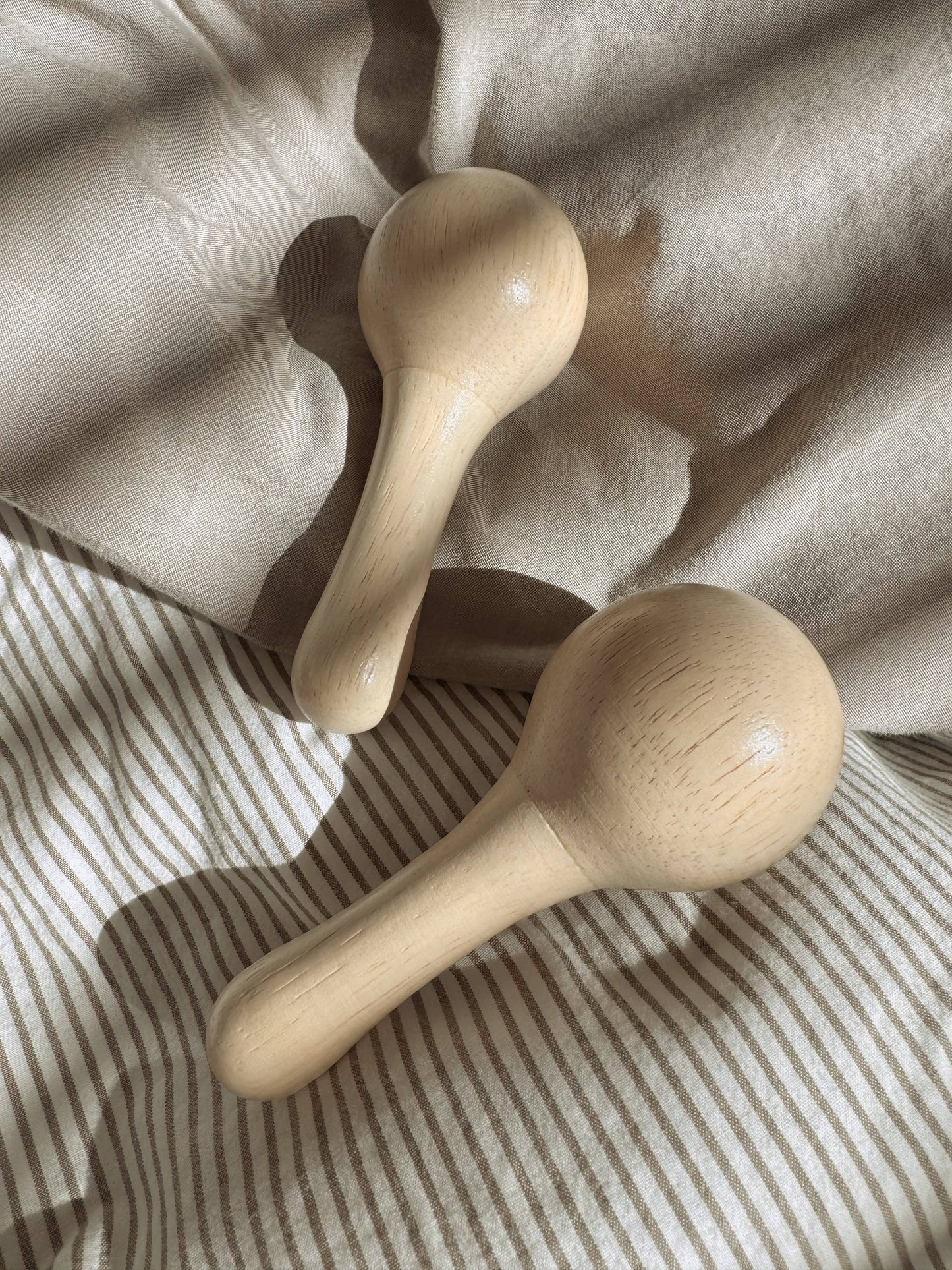 Handmade Petit Baby Wooden Maracas (Set of 2)