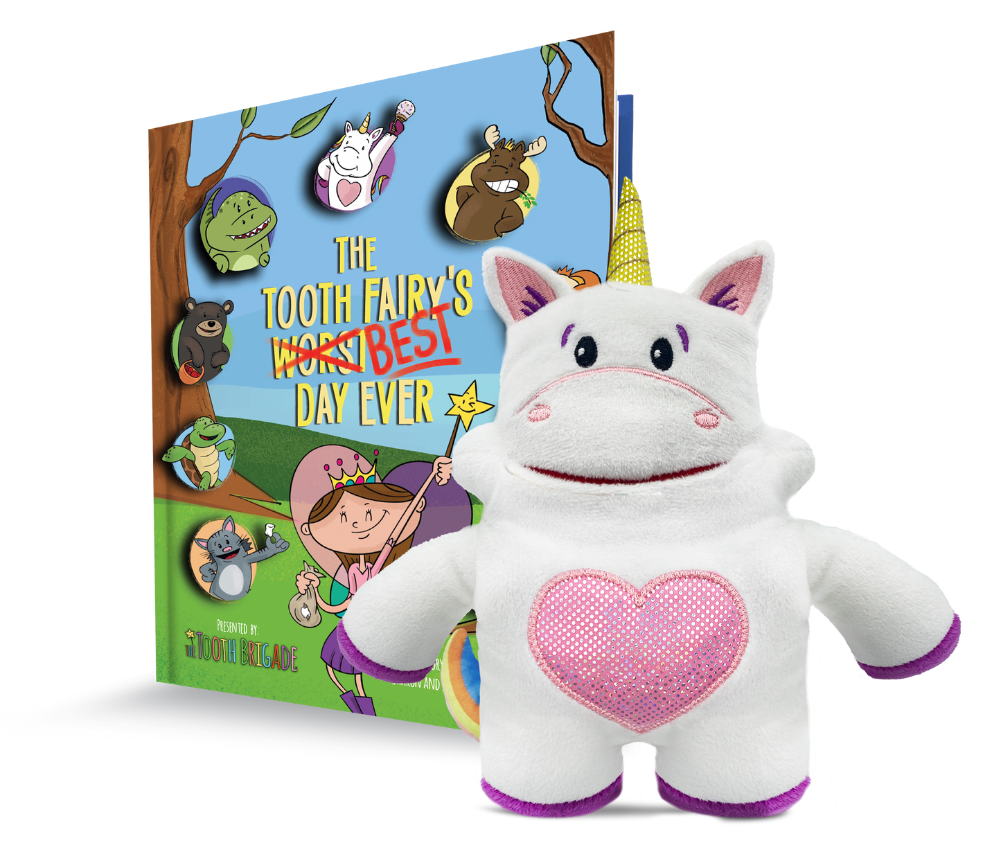 Sprinkles Unicorn Tooth Fairy Pillow & Book Gift Set