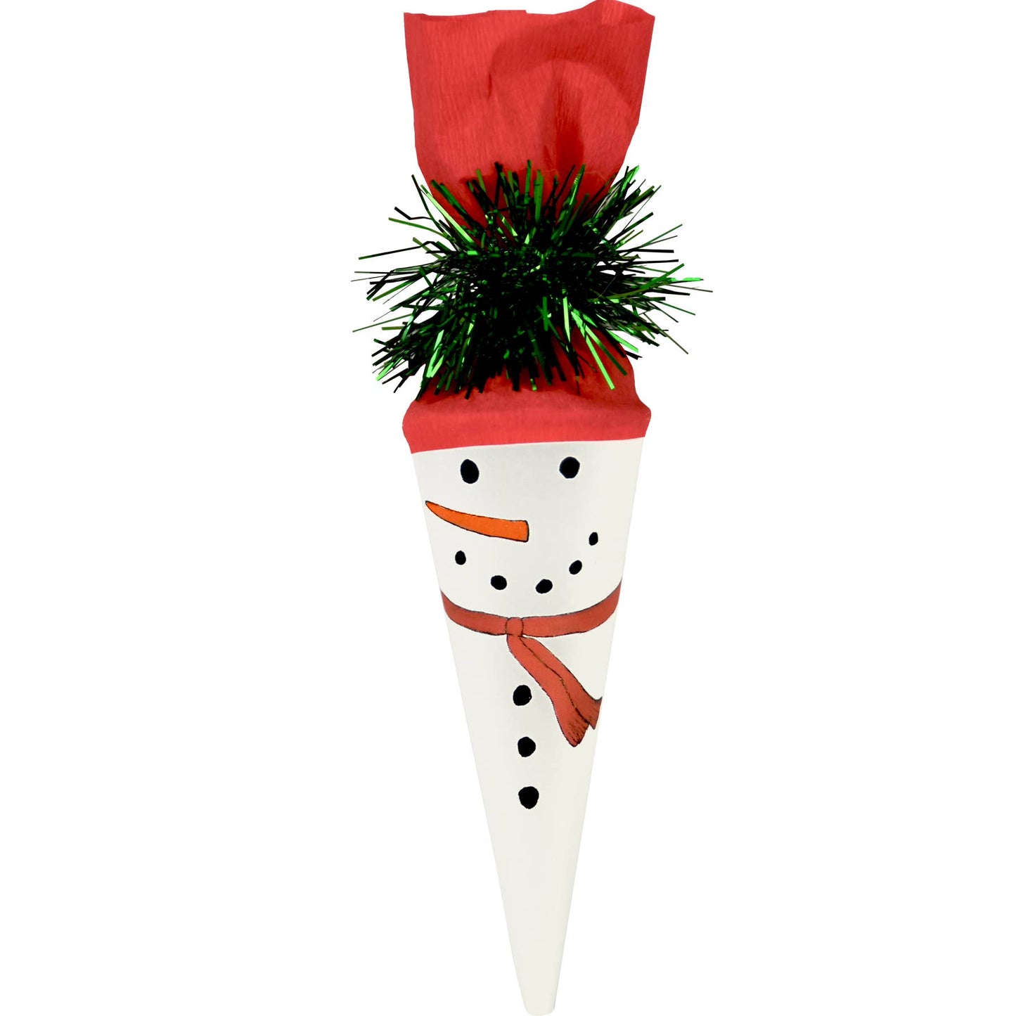 Mini 4" Surprise Cone - Winter Holiday - Snowman