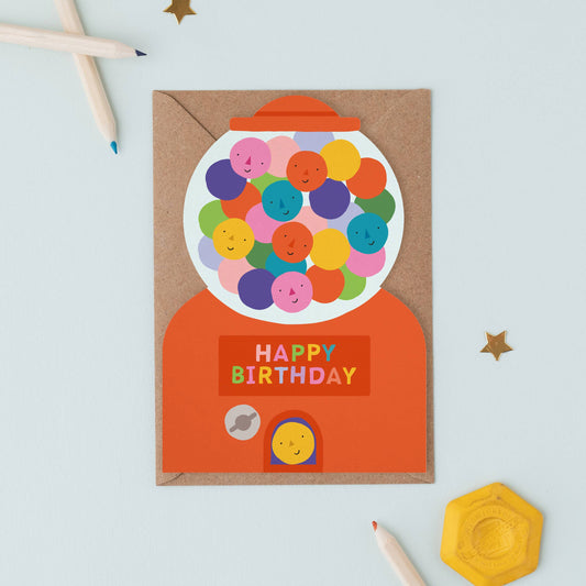 Gumball Machine Birthday Card