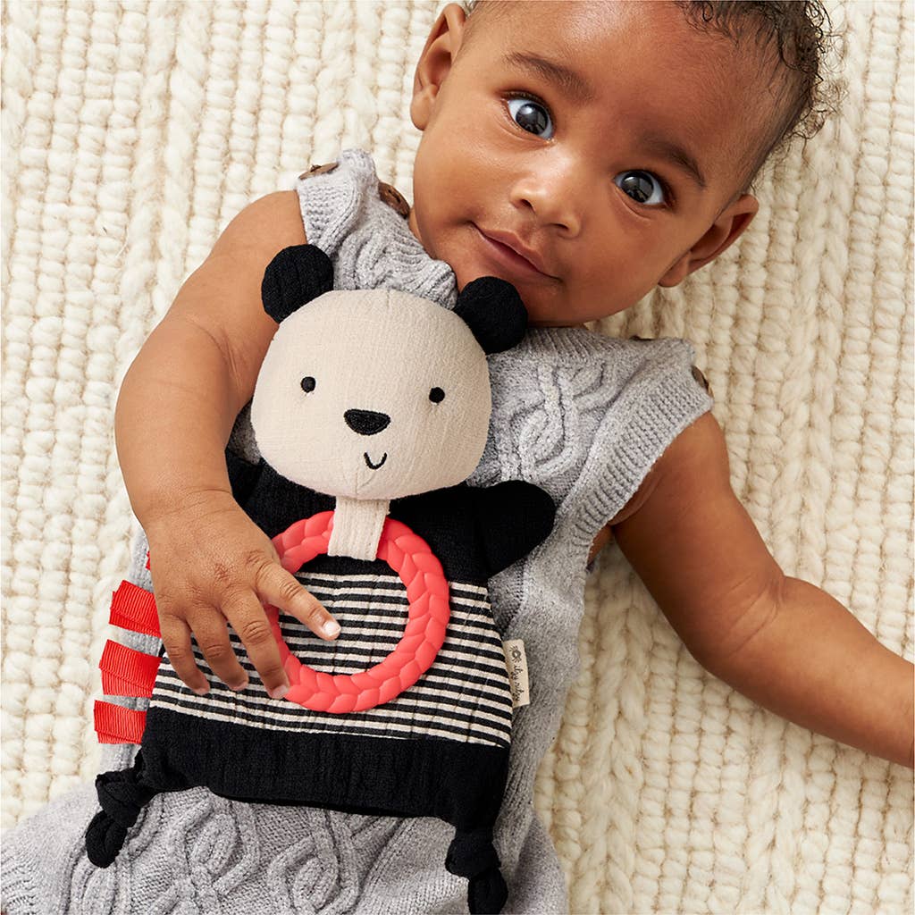 Panda Bitzy Crinkle™ Sensory Toy with Teether