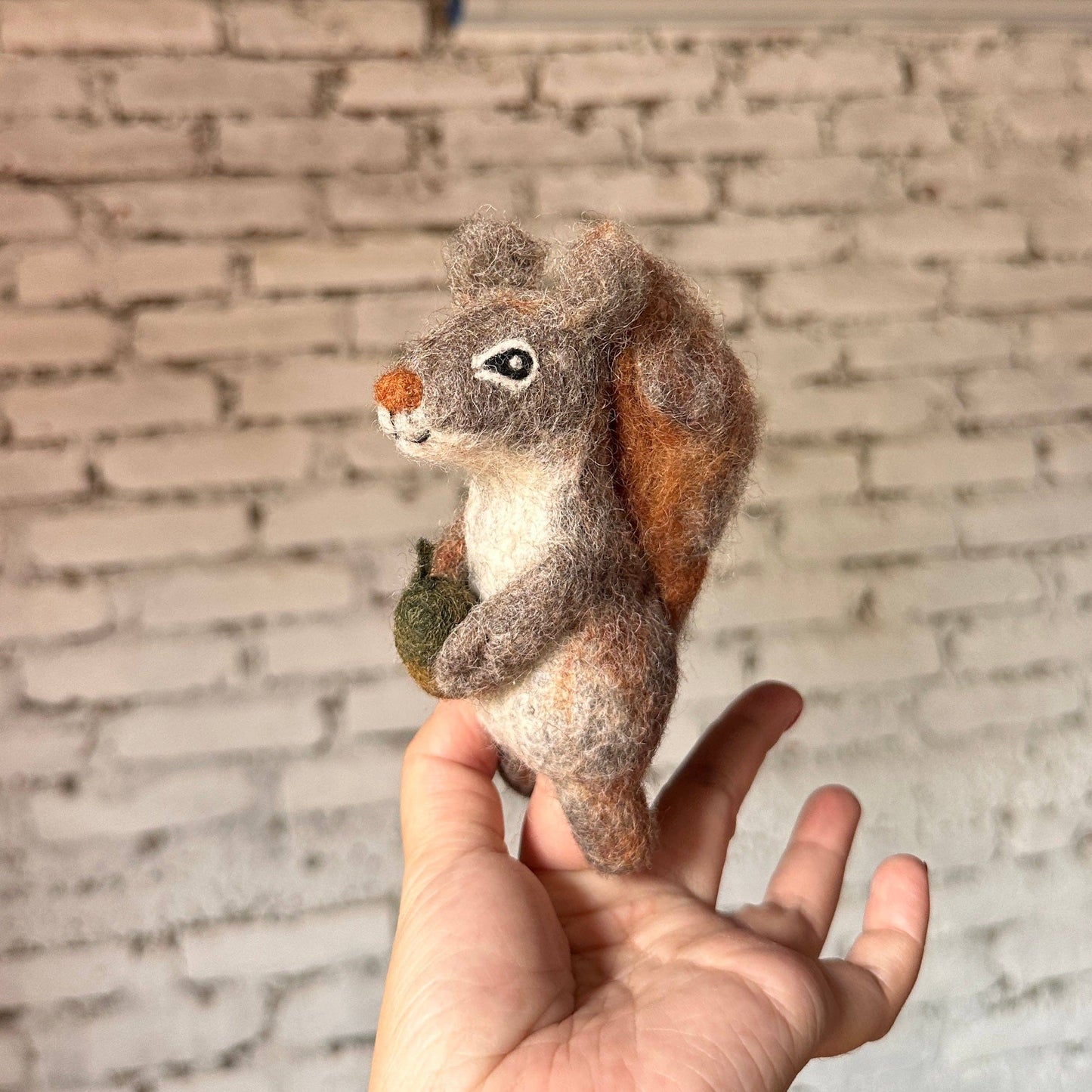 Felt Squirrel Finger Puppet