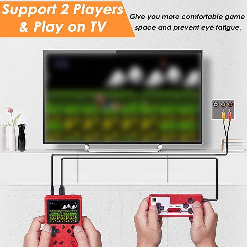 Retro Handheld Games Console with 400 Classic Games: Pink