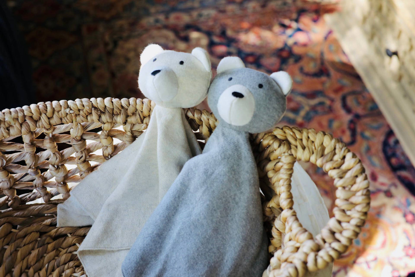 Bear - Organic Baby Lovey Security Blanket Cuddle Cloth