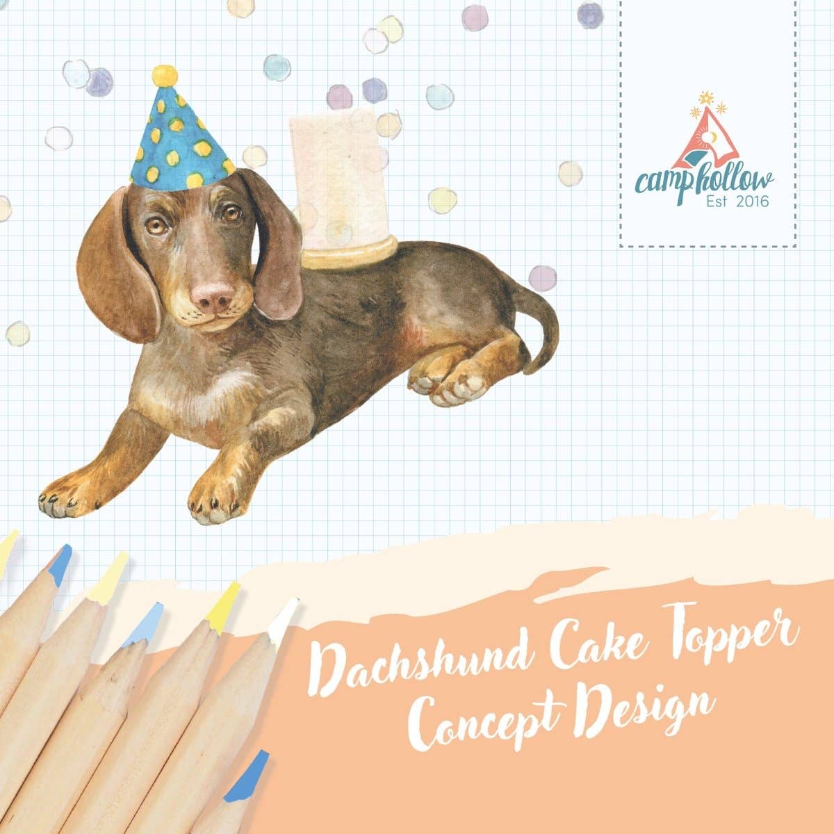 Dachshund Cake Topper