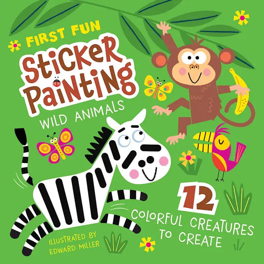 Activity Book - First Fun Sticker Painting: Wild Animals