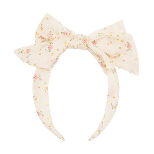 Tiny Blossom Double Bow Headband