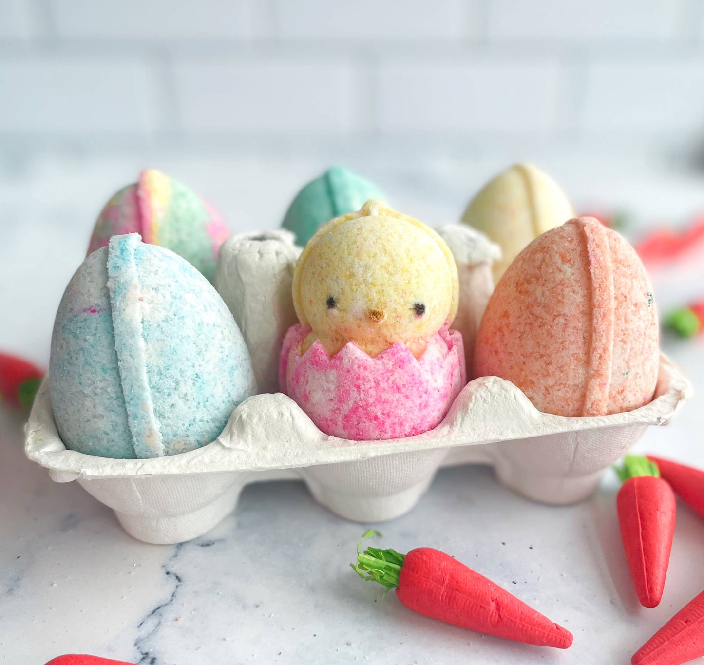 Easter Egg Bath Bomb - 6 pack - with hidden toys