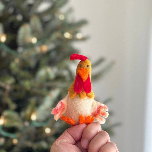 Felt Hen Finger Puppet