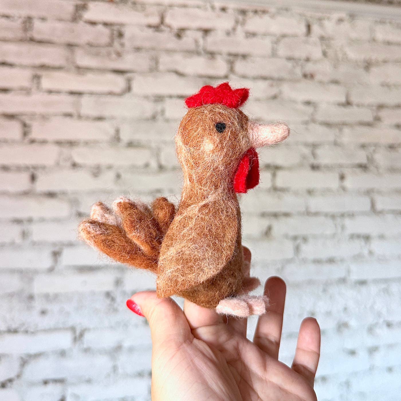 Felt Chicken Finger Puppet