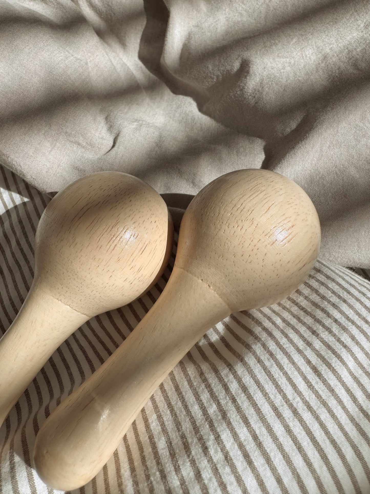 Handmade Petit Baby Wooden Maracas (Set of 2)