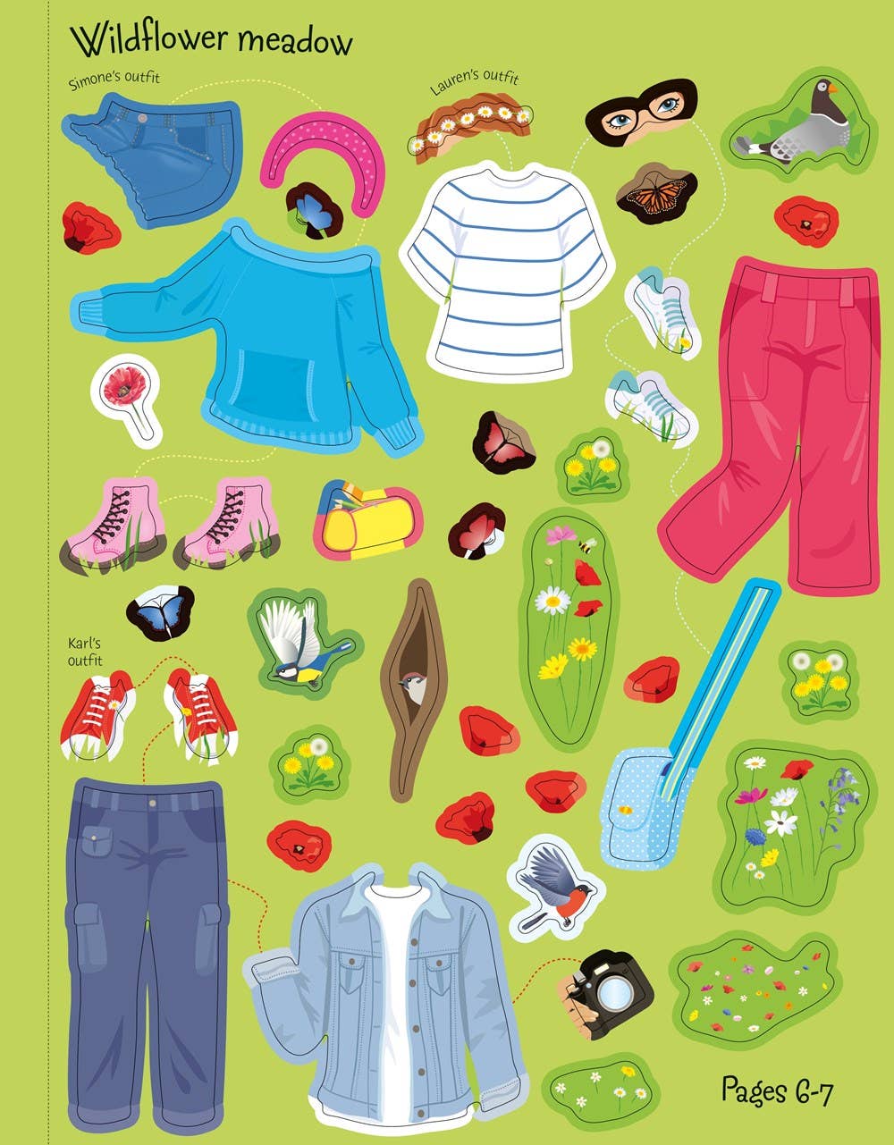 Sticker Dolly Dressing Outdoors: Fiona Watt