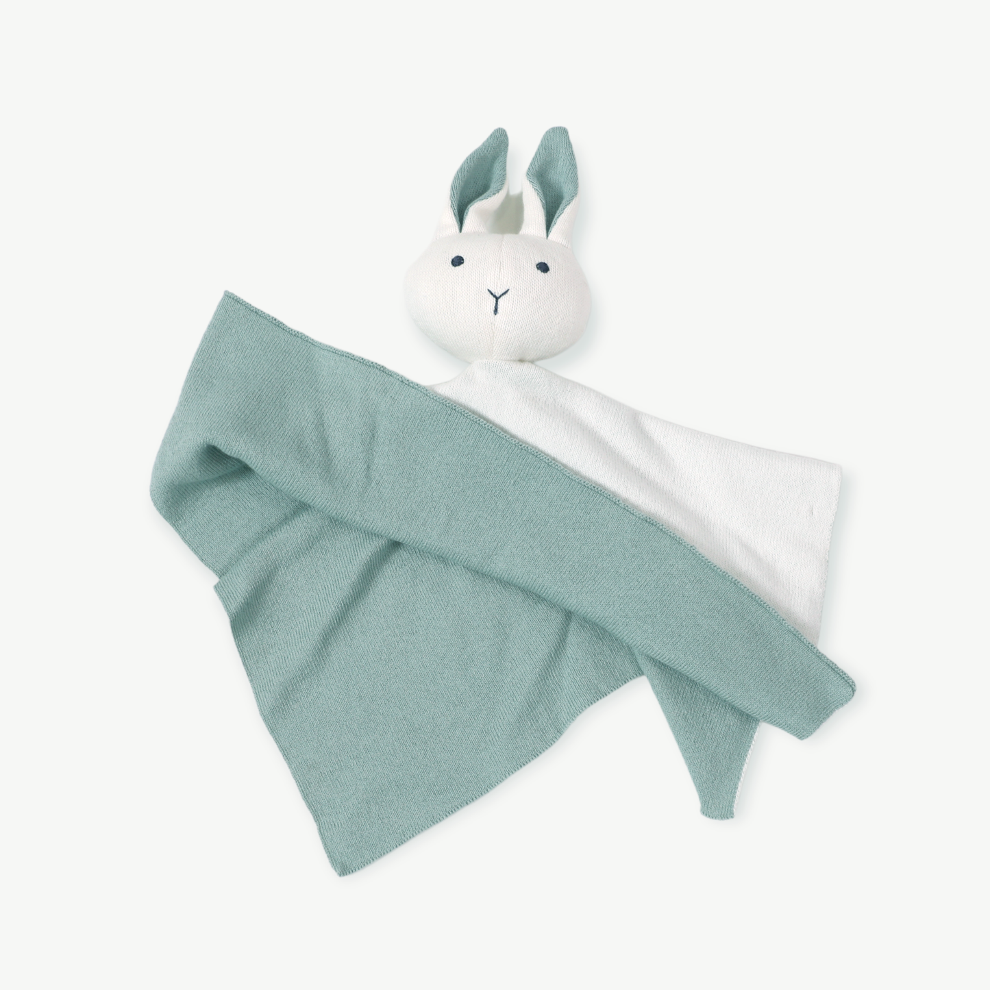 Bunny -Organic Baby Lovey Security Knit Blanket Cuddle Cloth