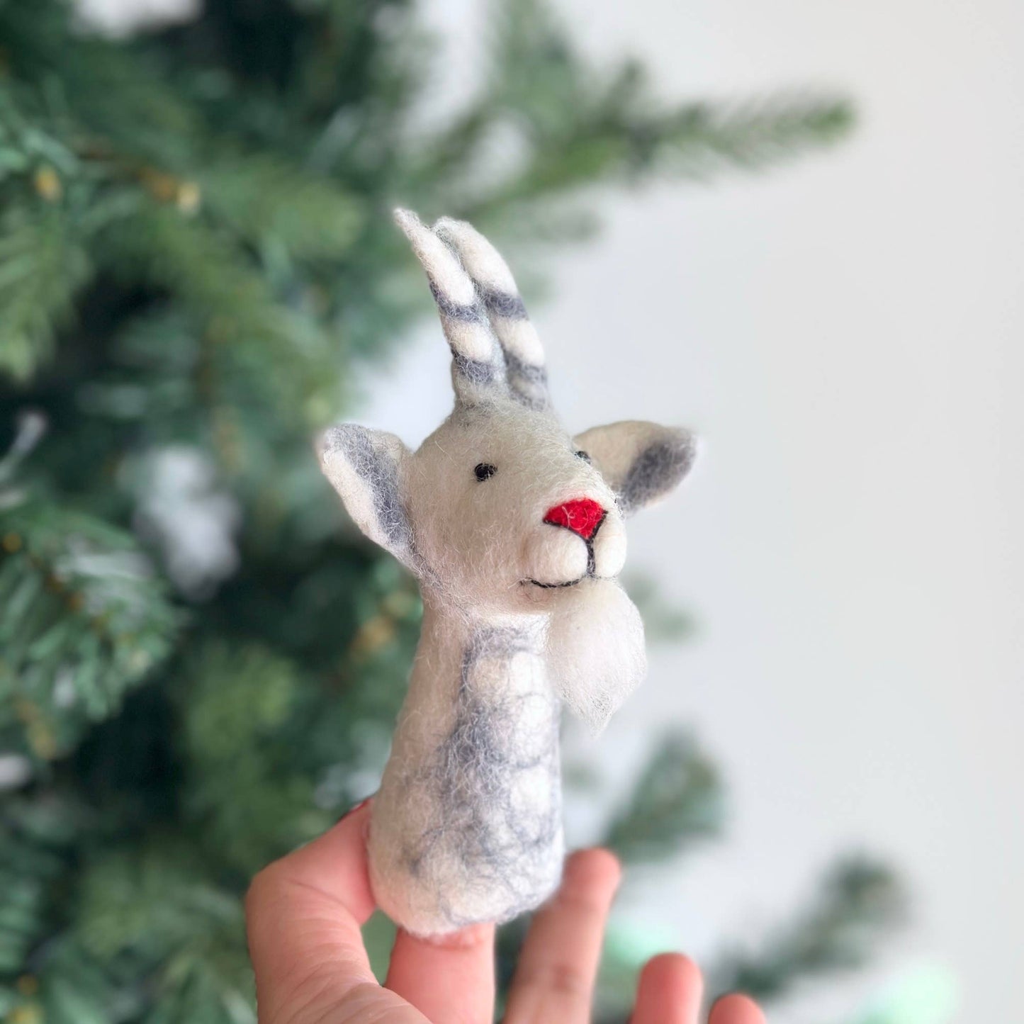 Felt Goat Finger Puppet