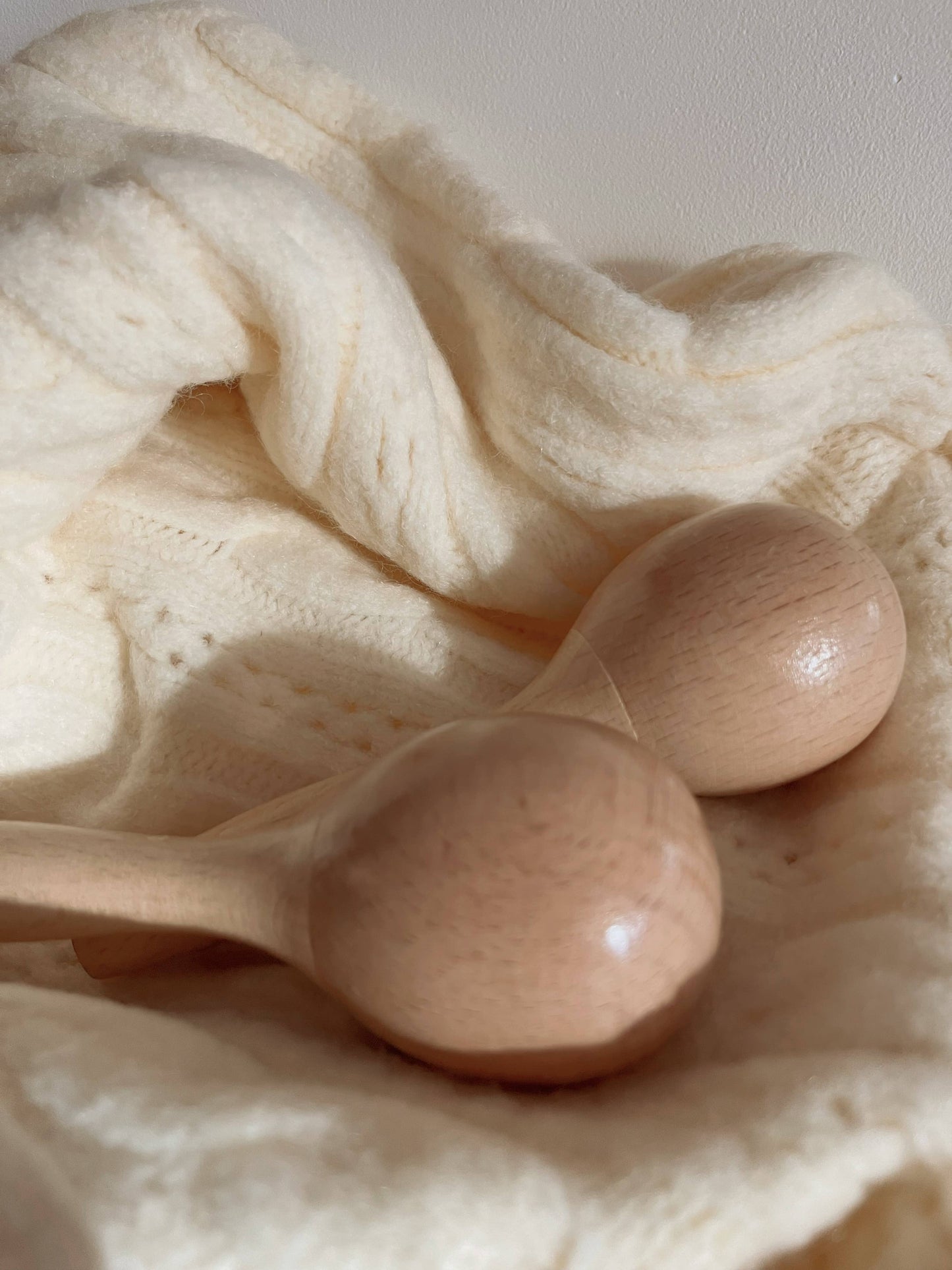 Handmade Wooden Maracas for Kids Musical Toy Baby Rattle