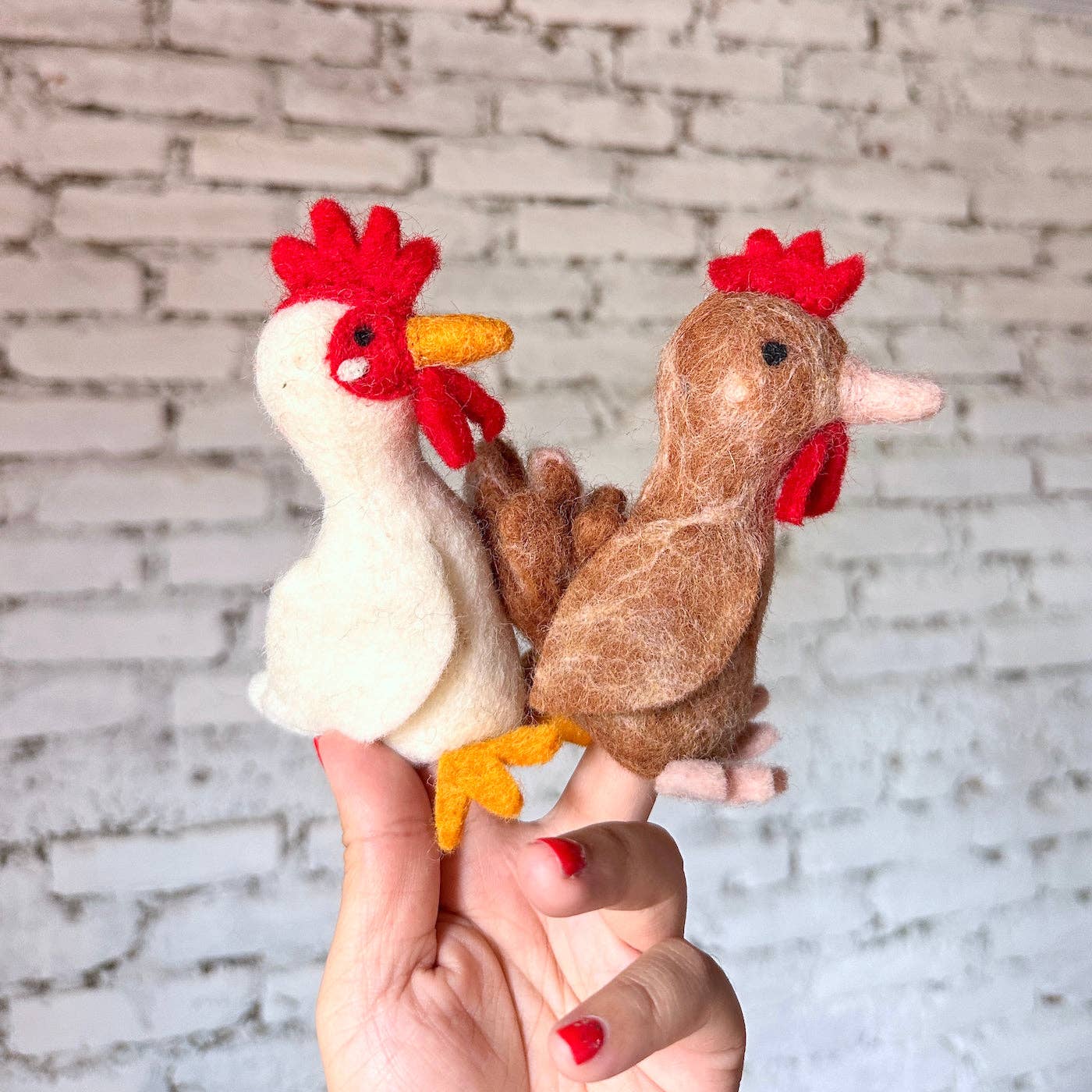 Felt Chicken Finger Puppet